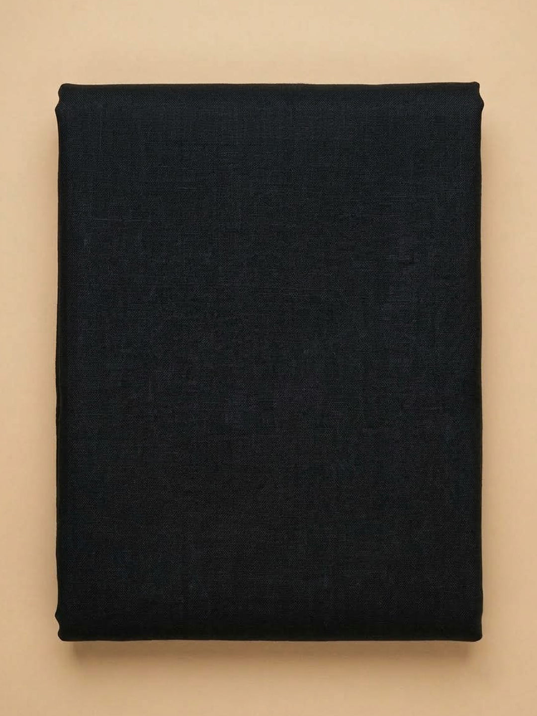 Black Chanderi Embroidered Unstitched Dress Material