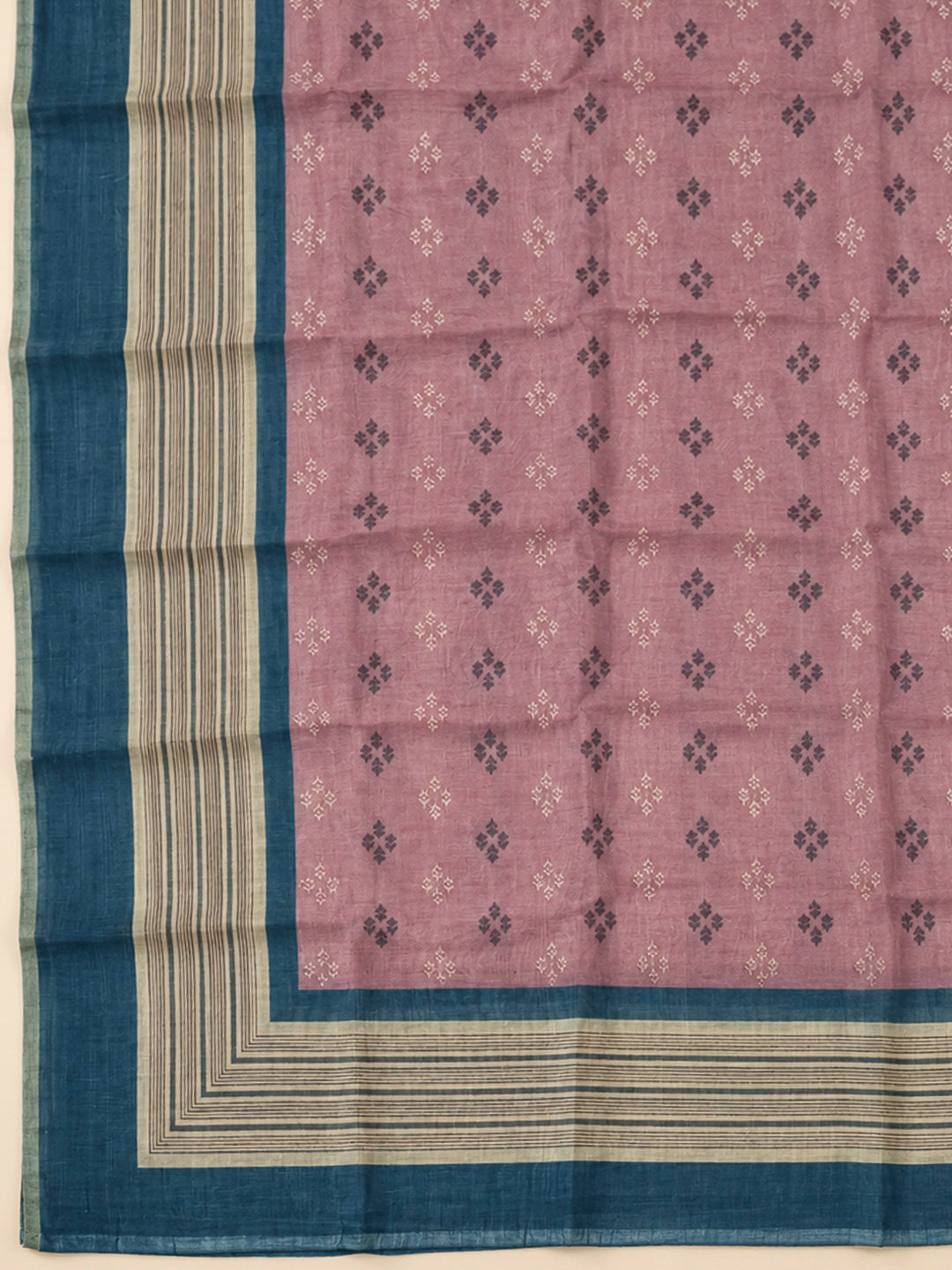 Blue Chanderi Embroidered Unstitched Dress Material