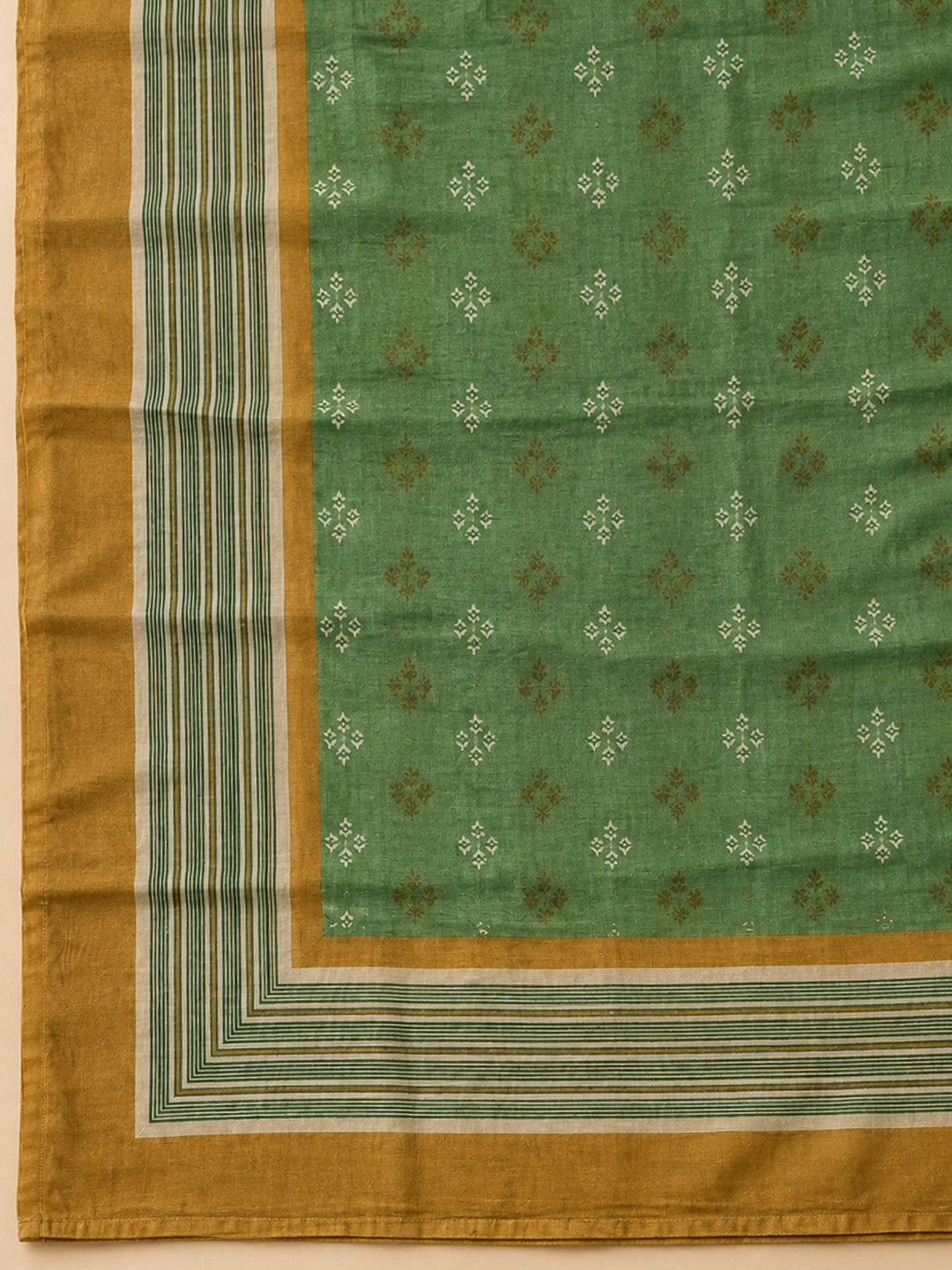 Mehndi Chanderi Embroidered Unstitched Dress Material