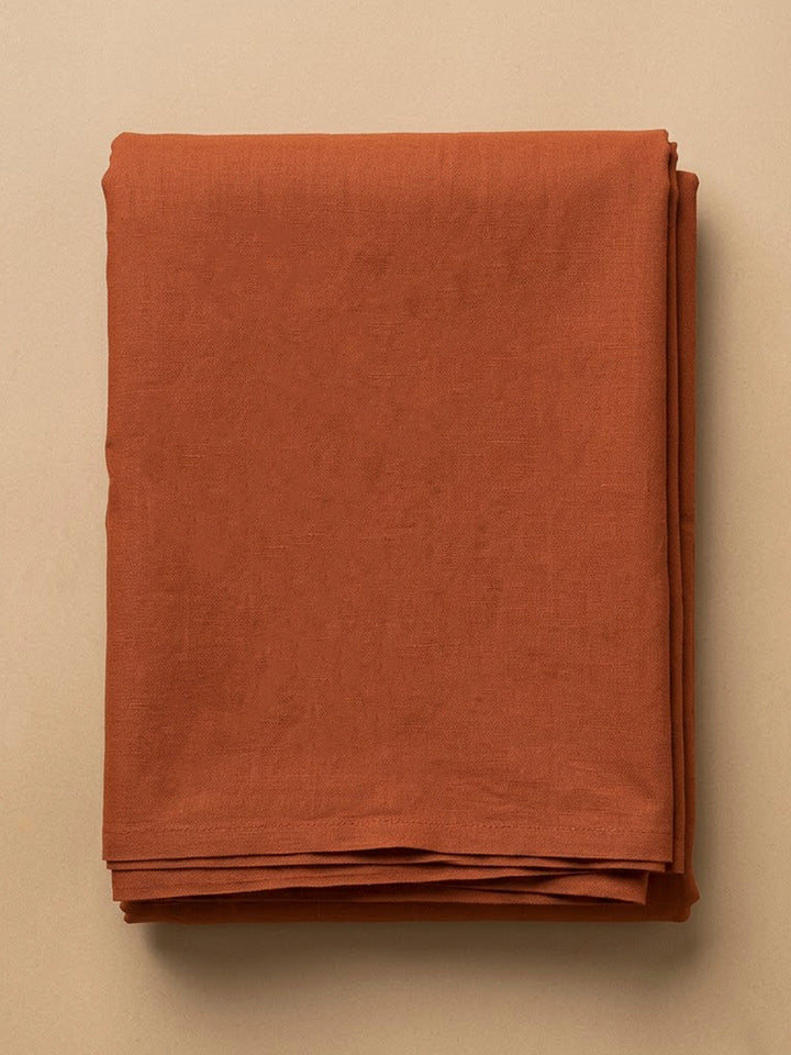 Rust Chanderi Printed Unstitched Dress Material