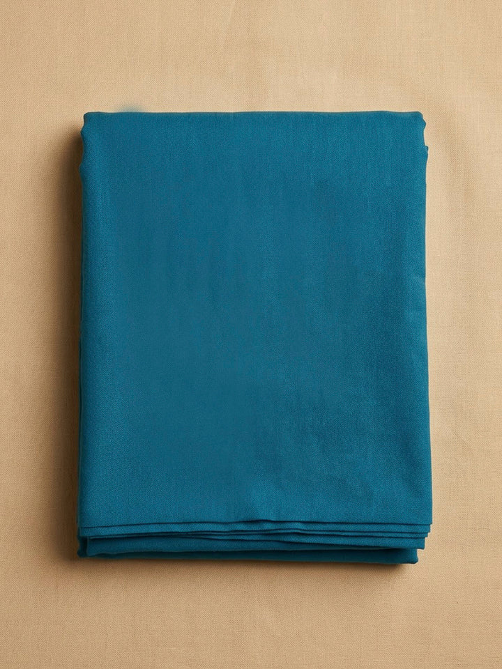 Blue Chanderi Printed Unstitched Dress Material