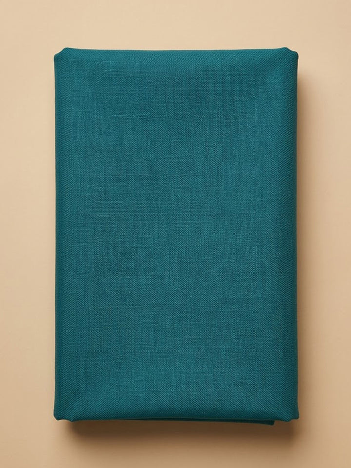 Sea Green Chanderi Printed Unstitched Dress Material
