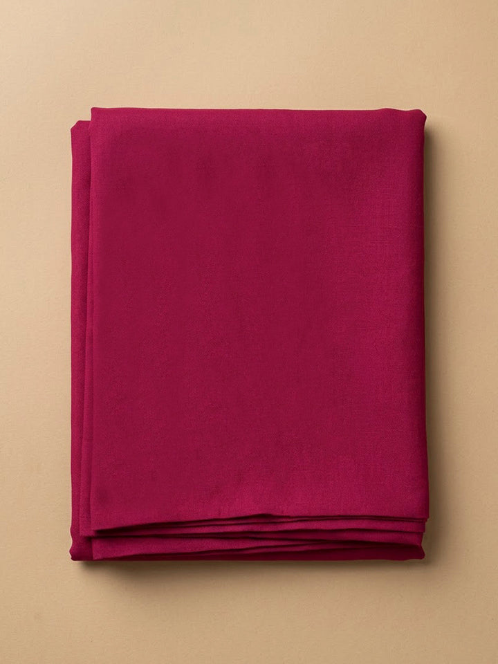 Hot Pink Cotton Blend Embroidered Unstitched Dress Material