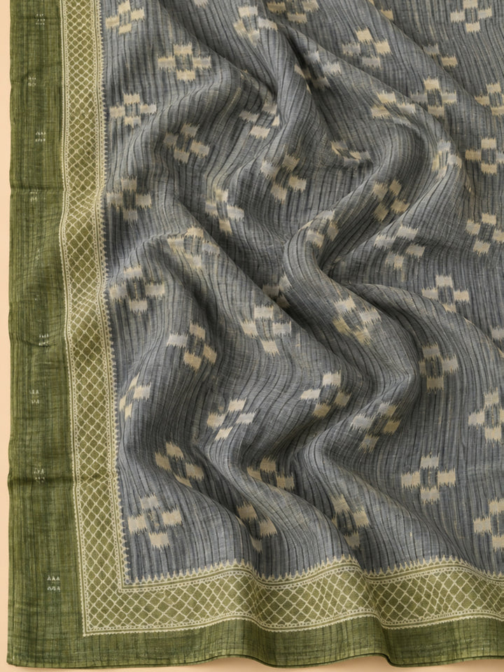 Mehndi Chanderi Embroidered Unstitched Dress Material