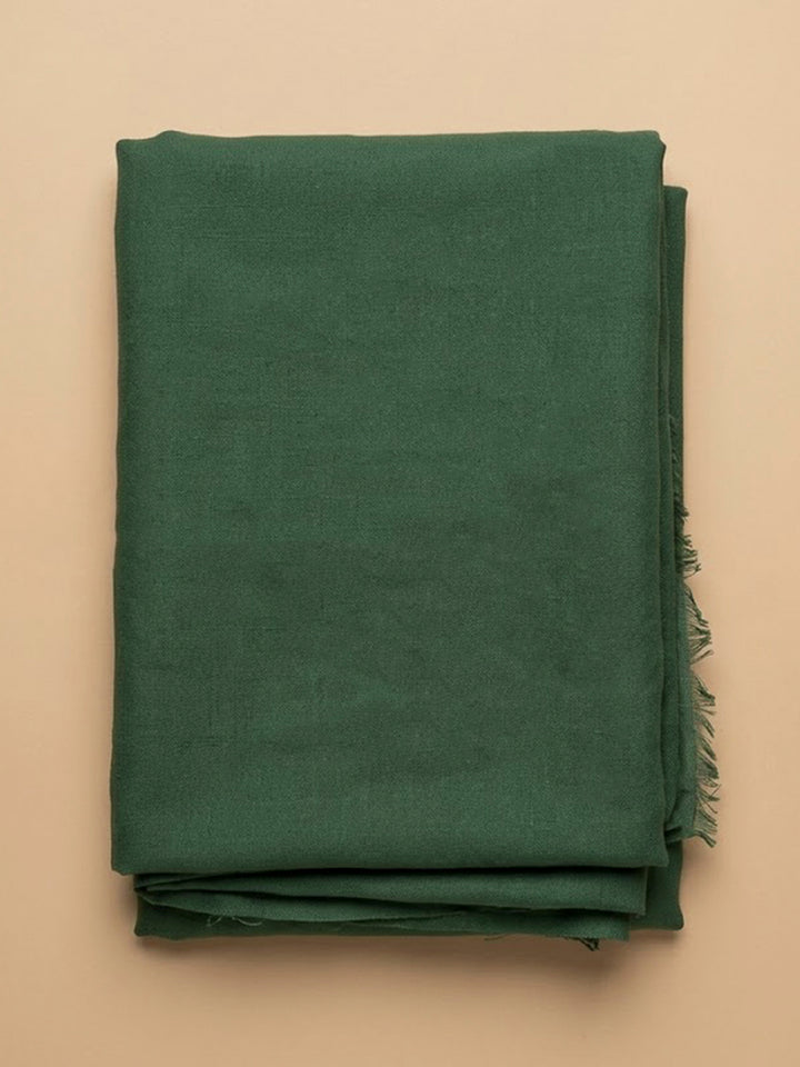 Sea Green Linen Blend Printed Unstitched Dress Material