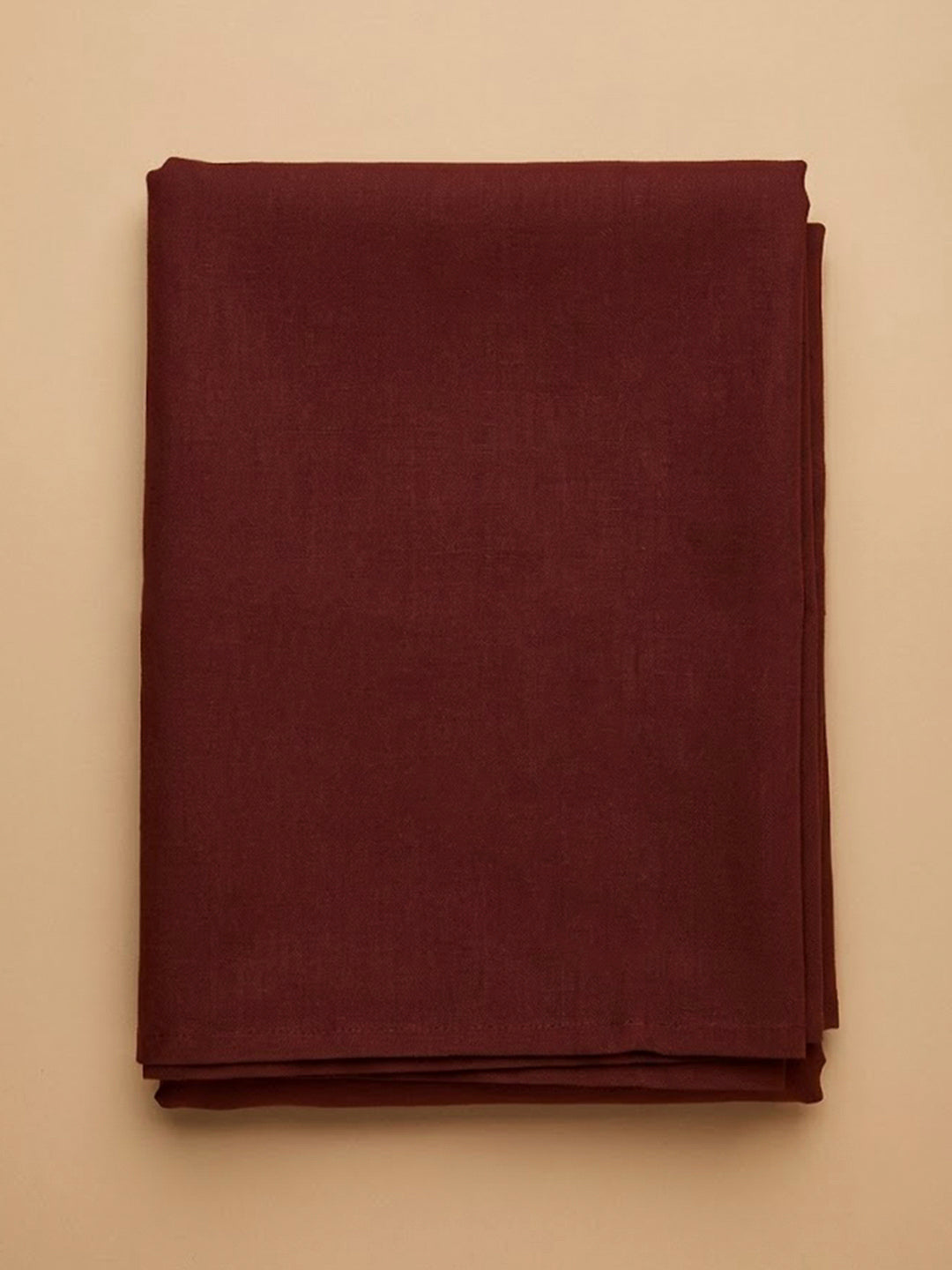 Maroon Linen Blend Printed Unstitched Dress Material