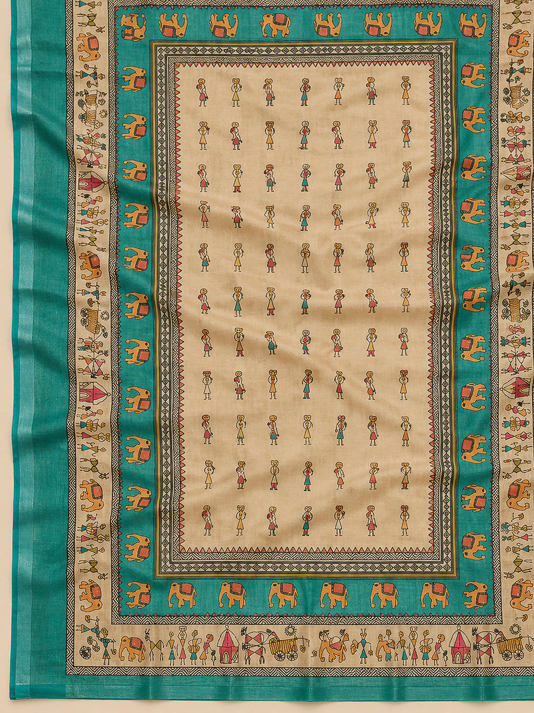 Firozee Linen Blend Printed Unstitched Dress Material