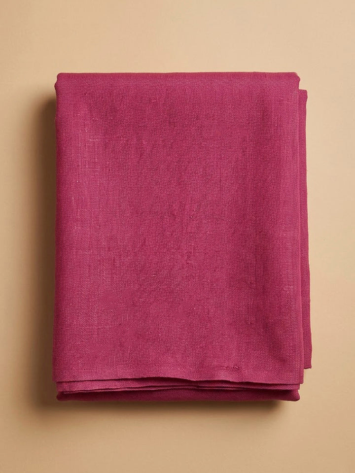 Pink Linen Blend Printed Unstitched Dress Material