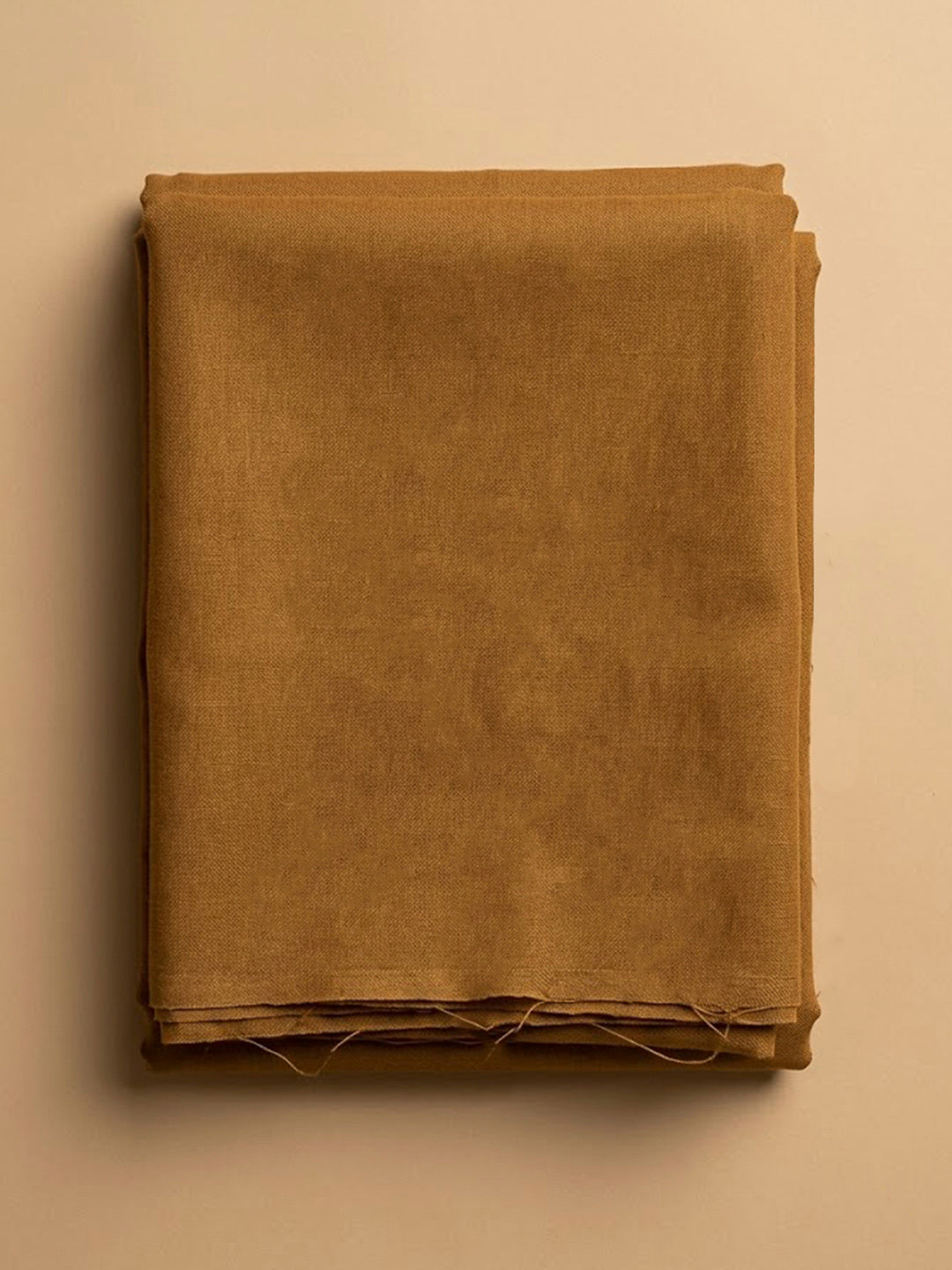 Rust Linen Blend Printed Unstitched Dress Material
