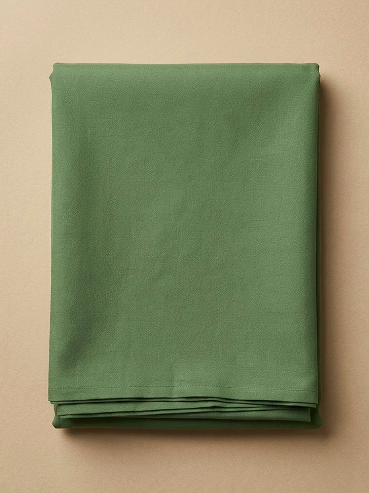 Green Organza Embroidered Unstitched Dress Material