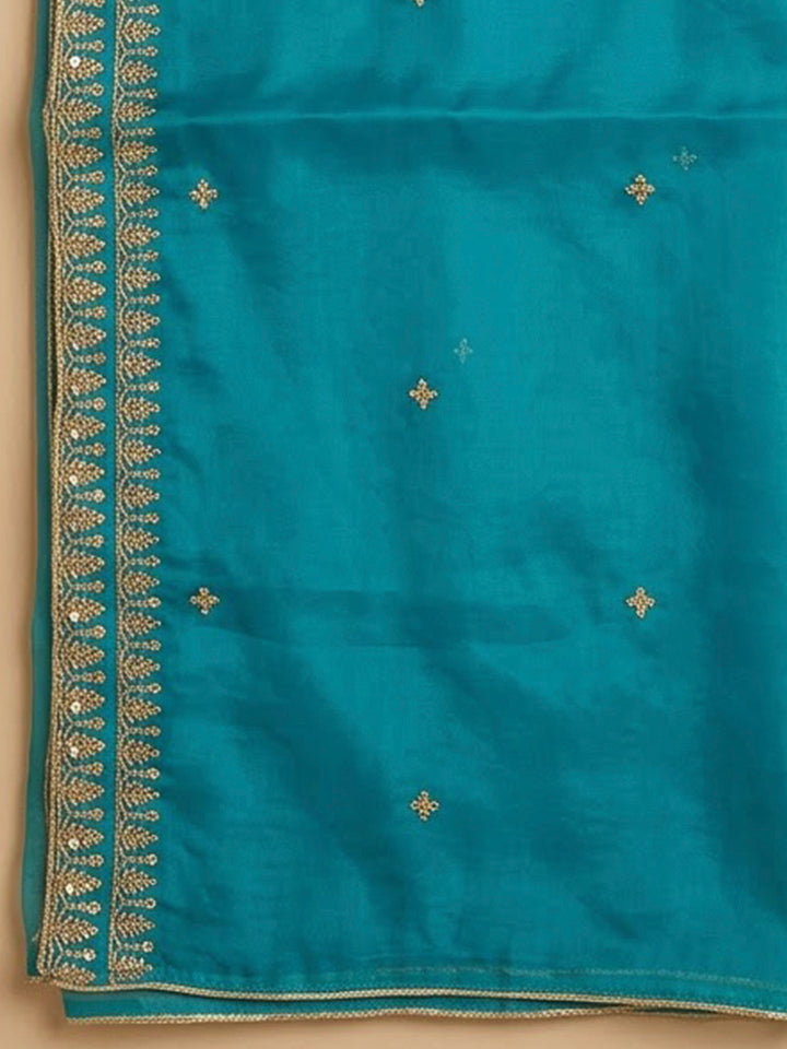Firozee Organza Embroidered Unstitched Dress Material