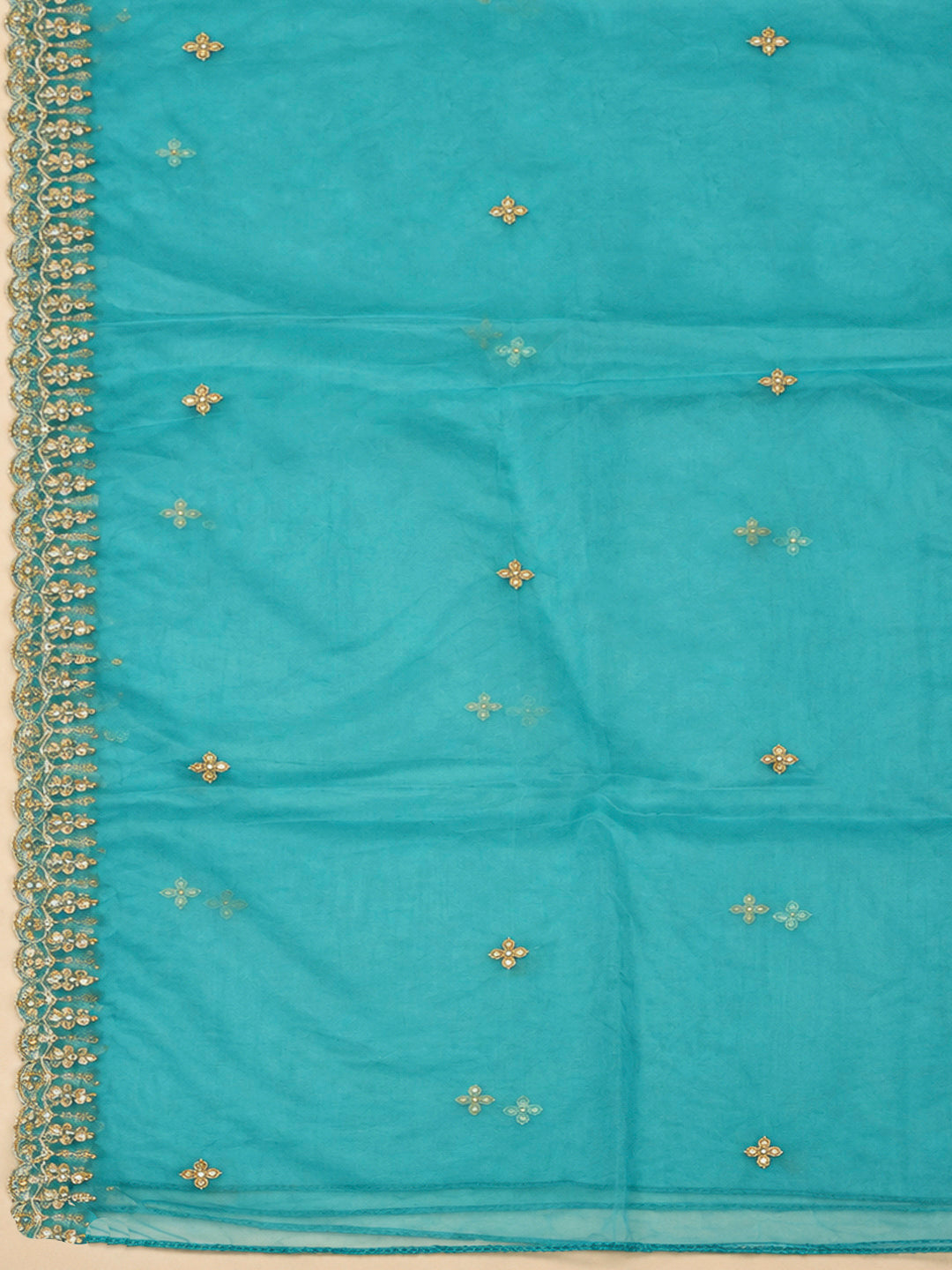 Firozee Organza Embroidered Unstitched Dress Material