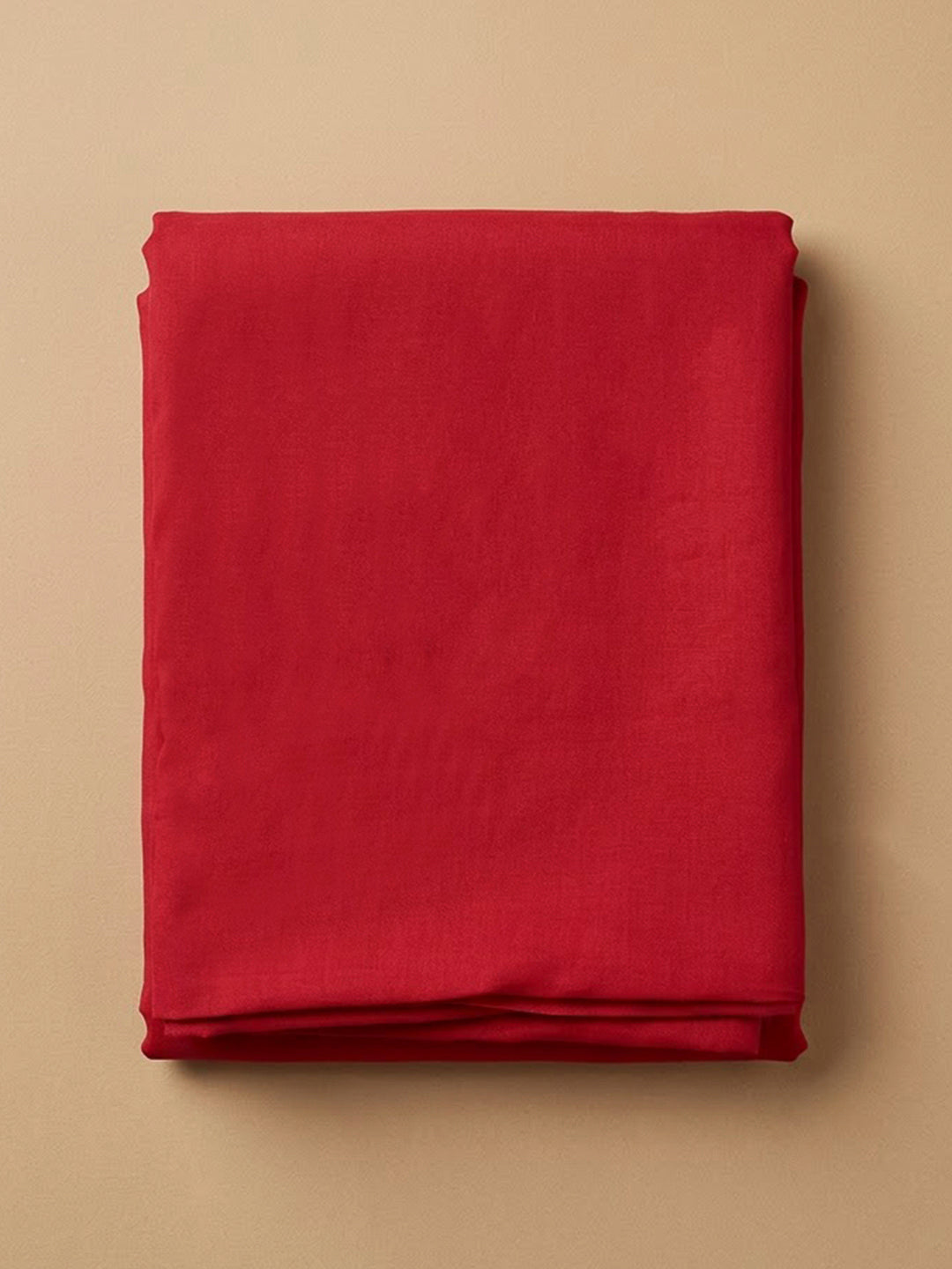 Red Organza Embroidered Unstitched Dress Material
