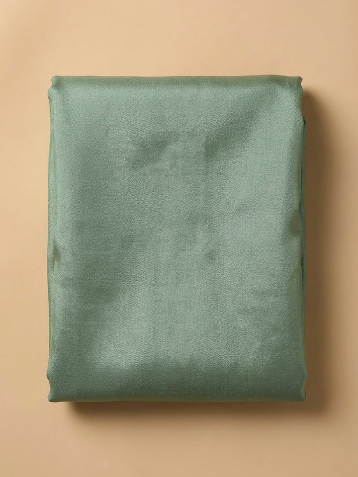Aqua Green Cotton Blend Embroidered Unstitched Dress Material