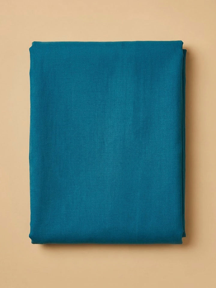 Blue Organza Embroidered Unstitched Dress Material