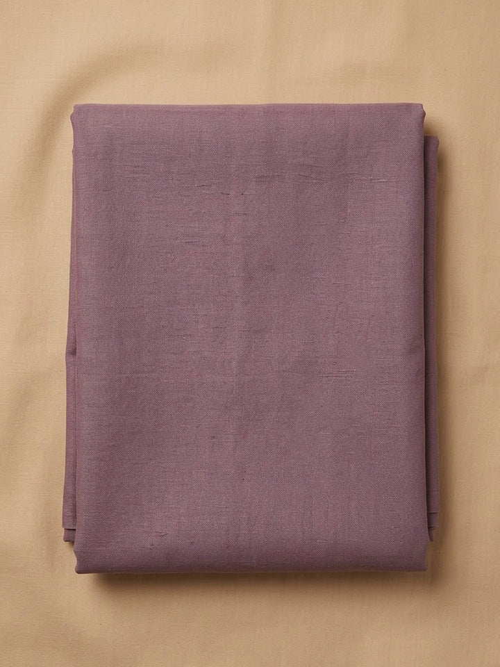 Purple Tussar Embroidered Unstitched Dress Material