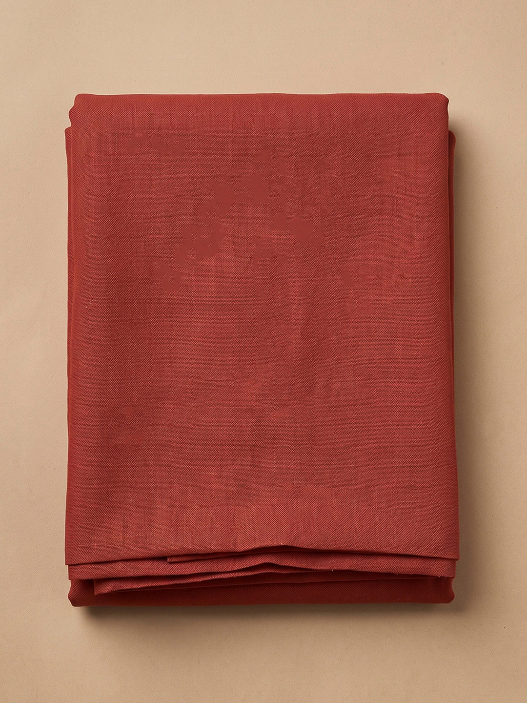 Rust Chanderi Printed Unstitched Dress Material