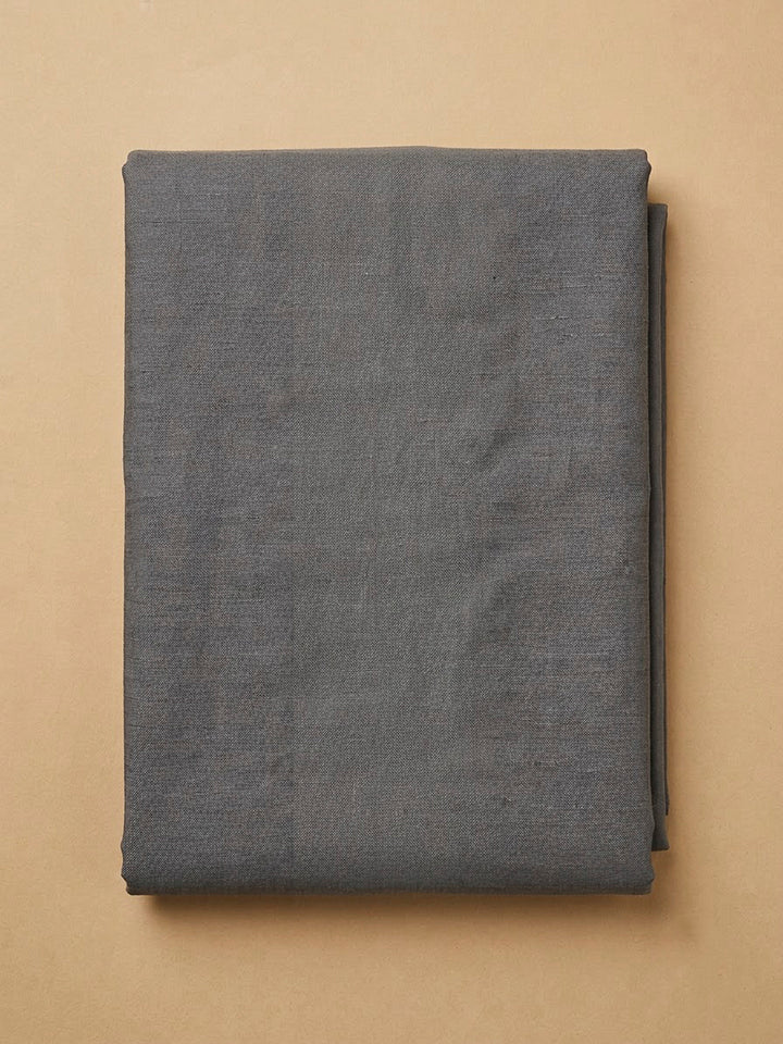Grey Tussar Printed Unstitched Dress Material