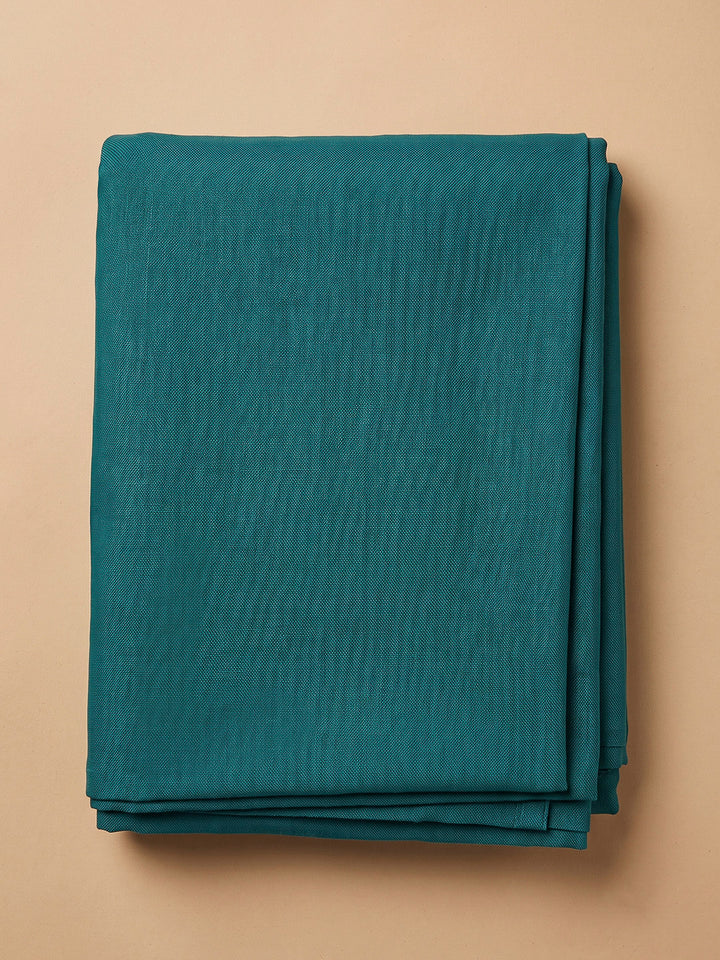 Rama Green Chanderi Embroidered Unstitched Dress Material