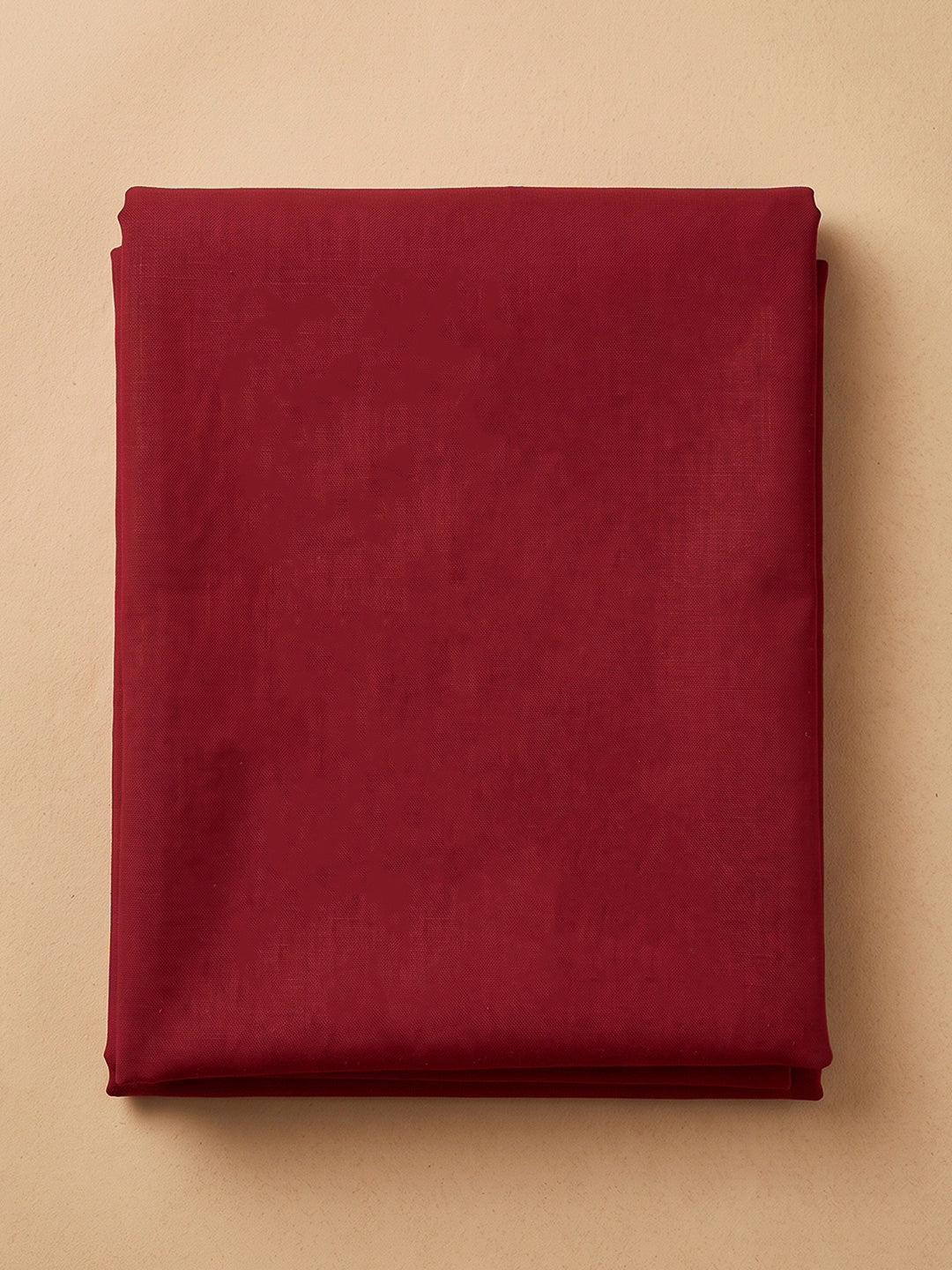 Red Chanderi Embroidered Unstitched Dress Material