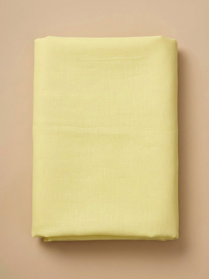 Yellow Chanderi Embroidered Unstitched Dress Material