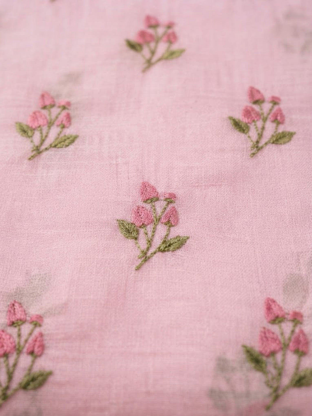 Pink Chanderi Woven Design Unstitched Dress Material
