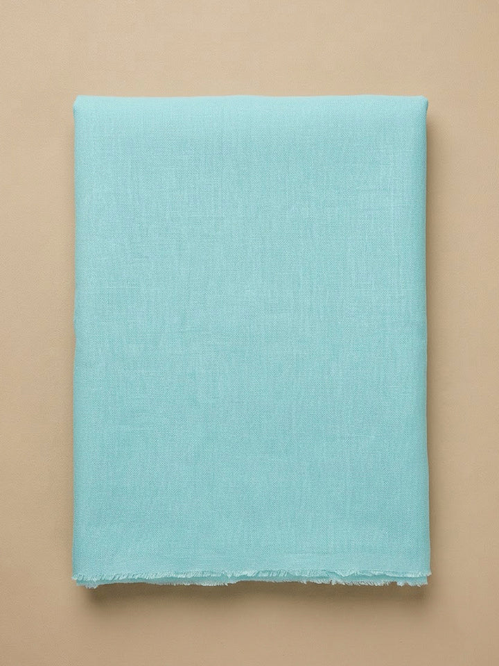 Sky Blue Chanderi Embroidered Unstitched Dress Material