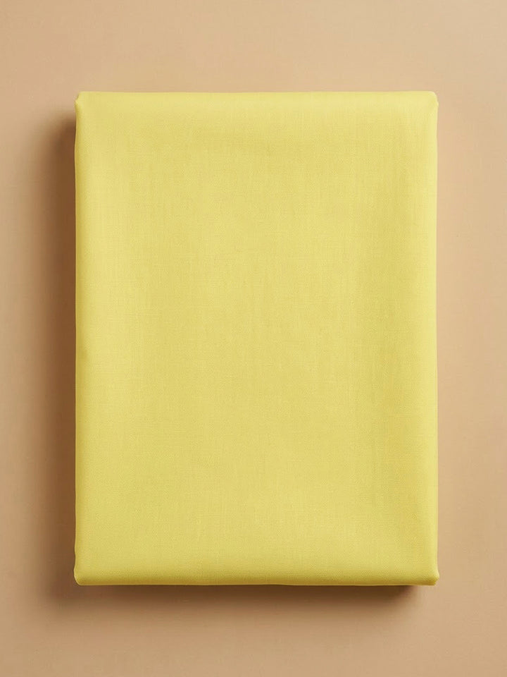 Yellow Chanderi Embroidered Unstitched Dress Material