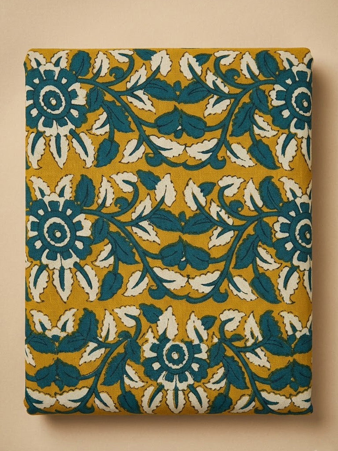 Blue Cotton Blend Embroidered Unstitched Dress Material