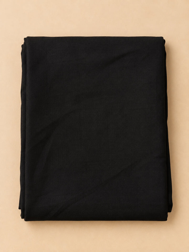 Black Cotton Blend Printed Unstitched Dress Material