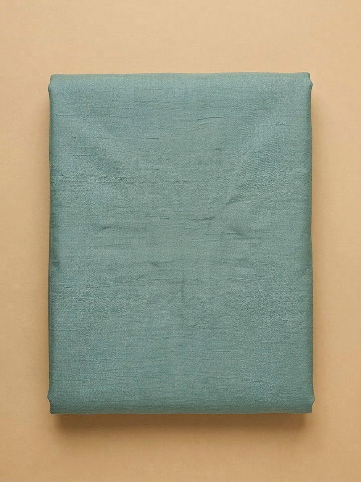 Sea Green Chanderi Embroidered Unstitched Dress Material