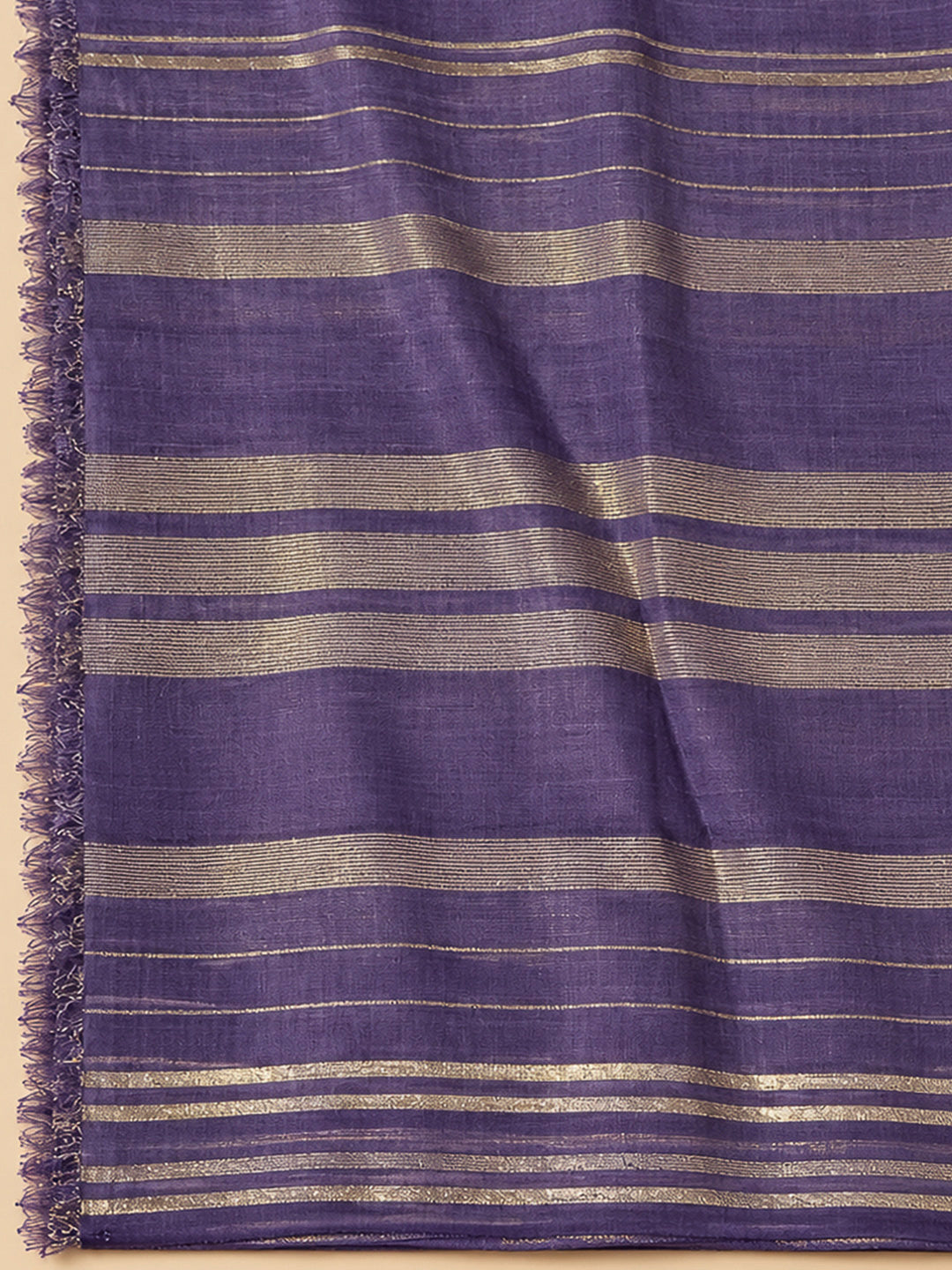 Purple Cotton Blend Embroidered Unstitched Dress Material