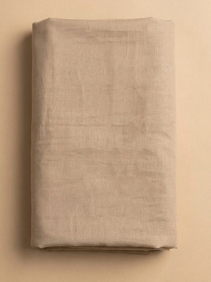 Off White Chanderi Printed Unstitched Dress Material