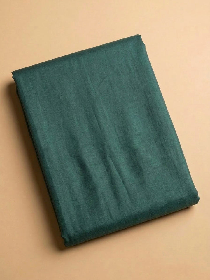 Aqua Green Chanderi Embroidered Unstitched Dress Material