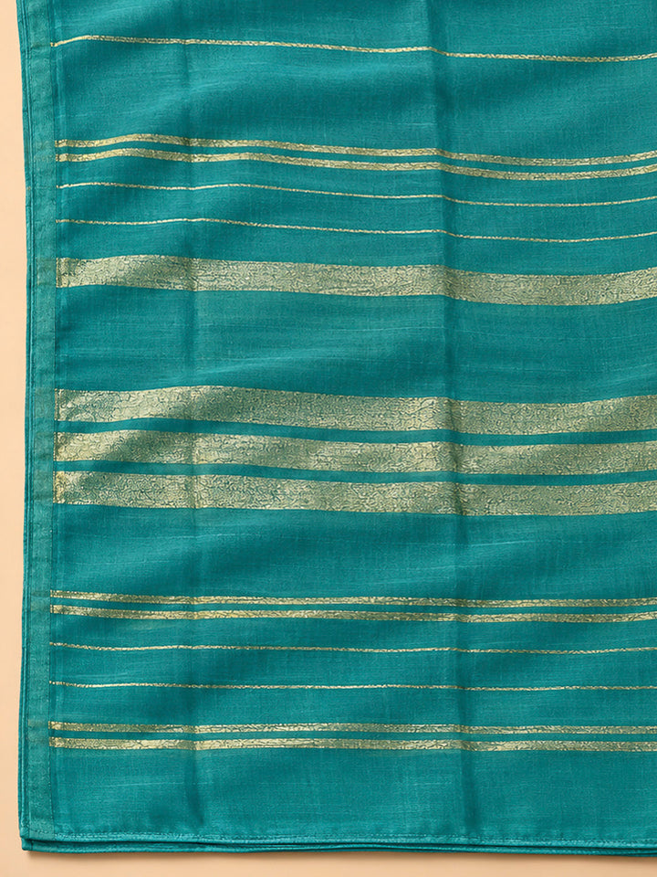 Firozee Chanderi Embroidered Unstitched Dress Material