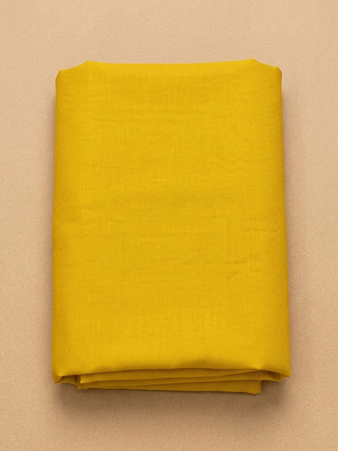 Yellow Chanderi Embroidered Unstitched Dress Material