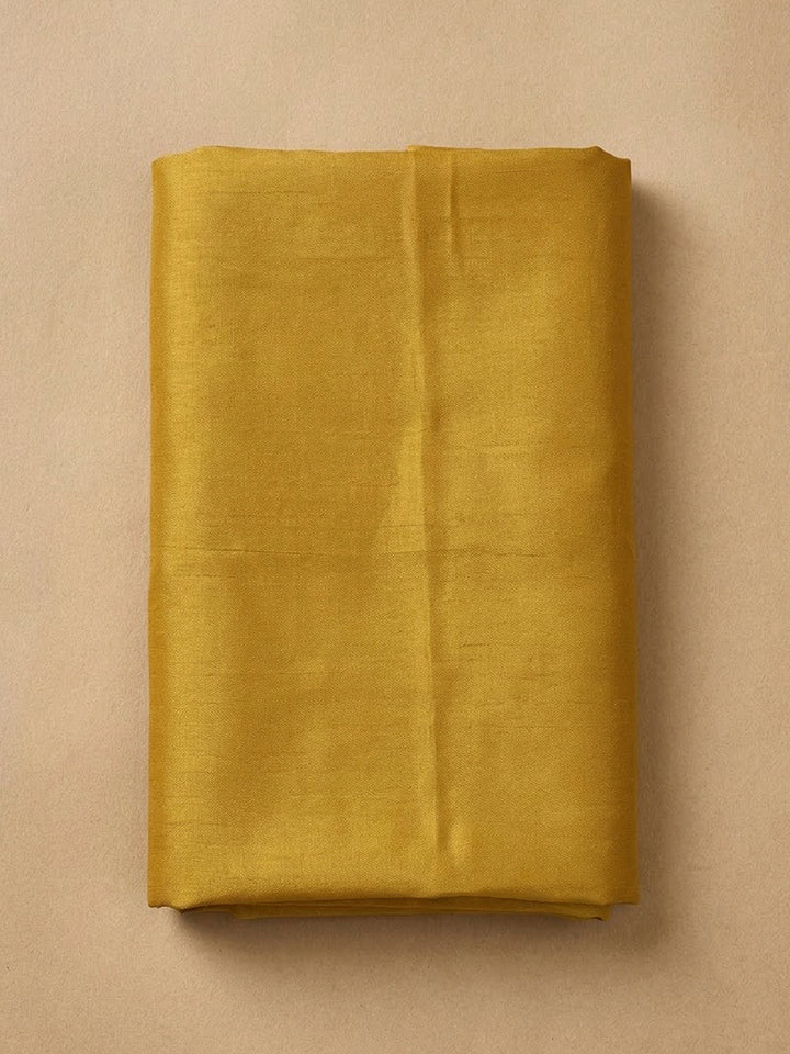 Mustard Chanderi Embroidered Unstitched Dress Material