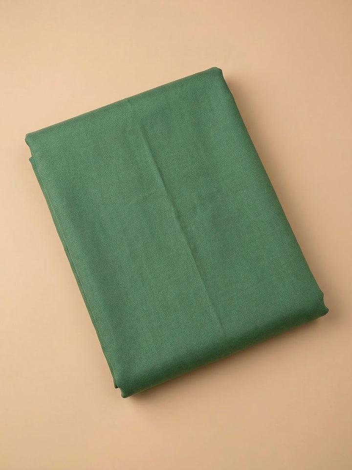 Green Chanderi Embroidered Unstitched Dress Material
