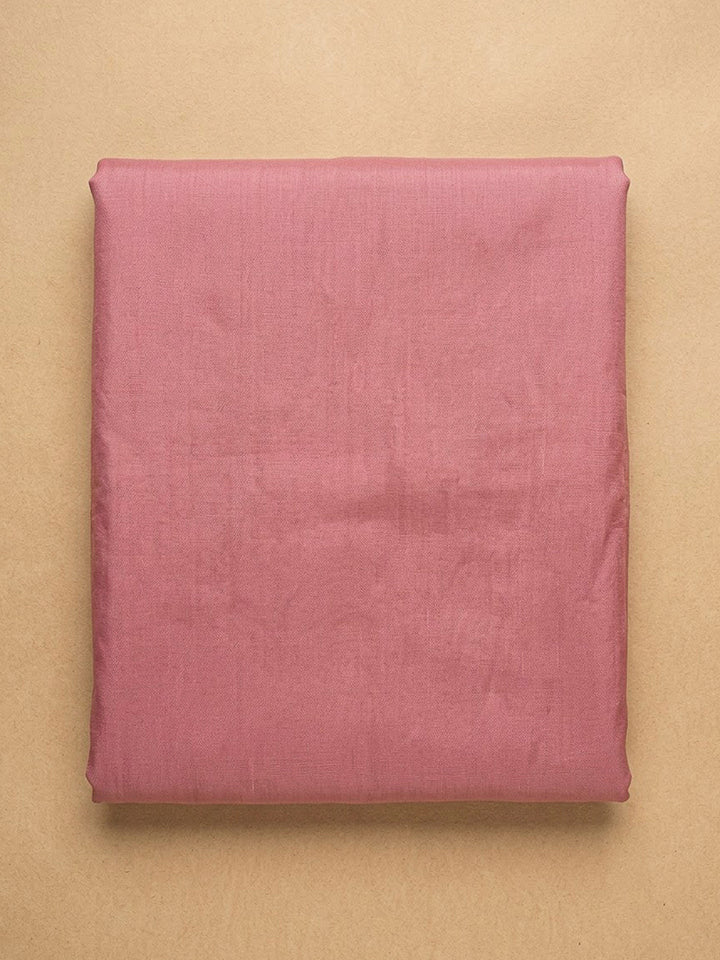 Onion Pink Chanderi Embroidered Unstitched Dress Material