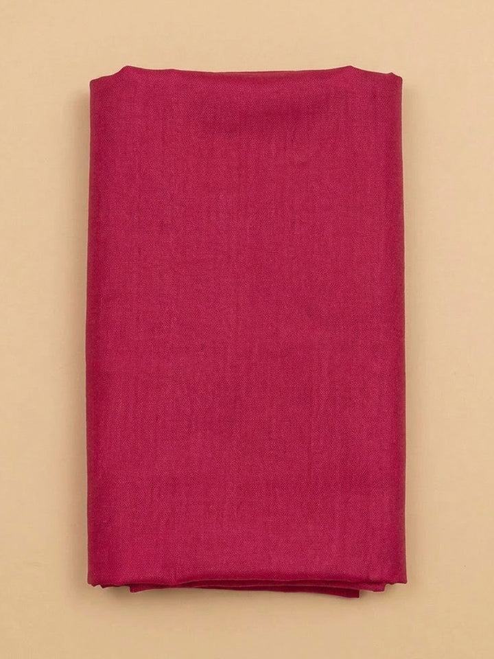 Onion Pink Chanderi Embroidered Unstitched Dress Material