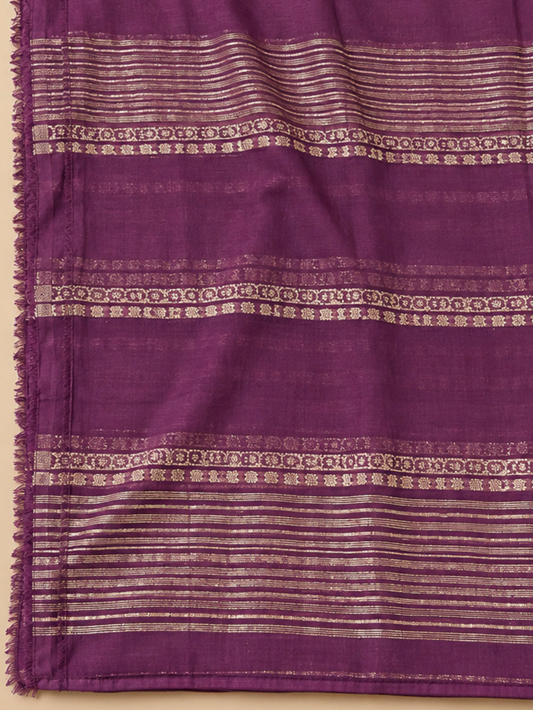 Purple Chanderi Embroidered Unstitched Dress Material