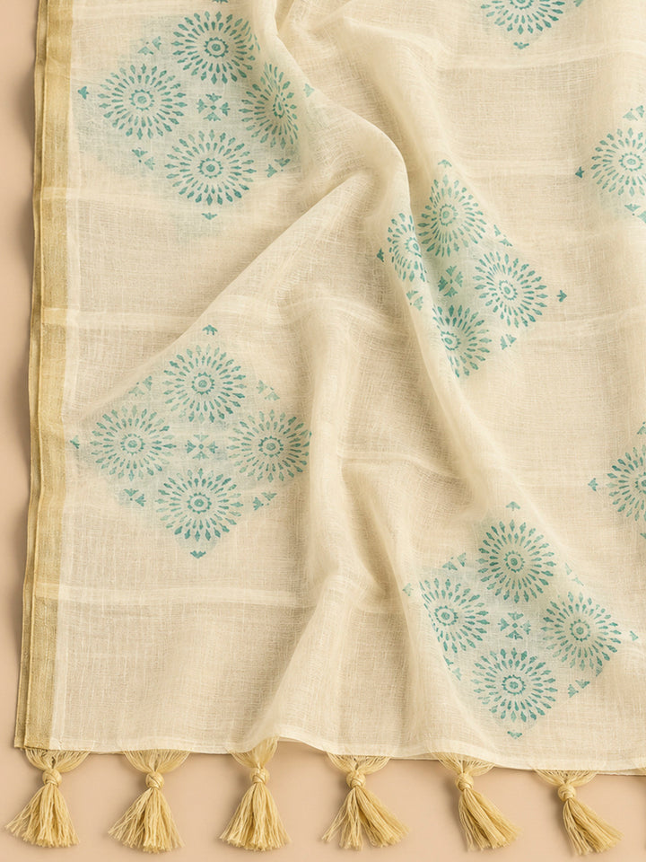 Firozee Chanderi Embroidered Unstitched Dress Material