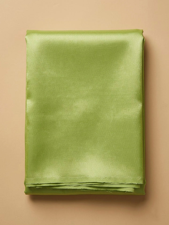 Pista Green Chanderi Embroidered Unstitched Dress Material