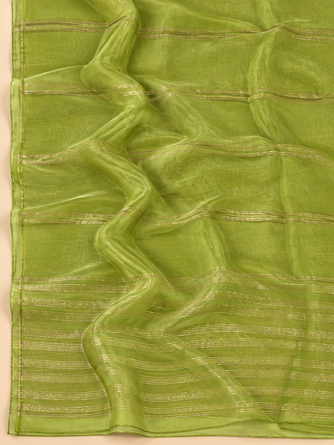 Pista Green Chanderi Embroidered Unstitched Dress Material