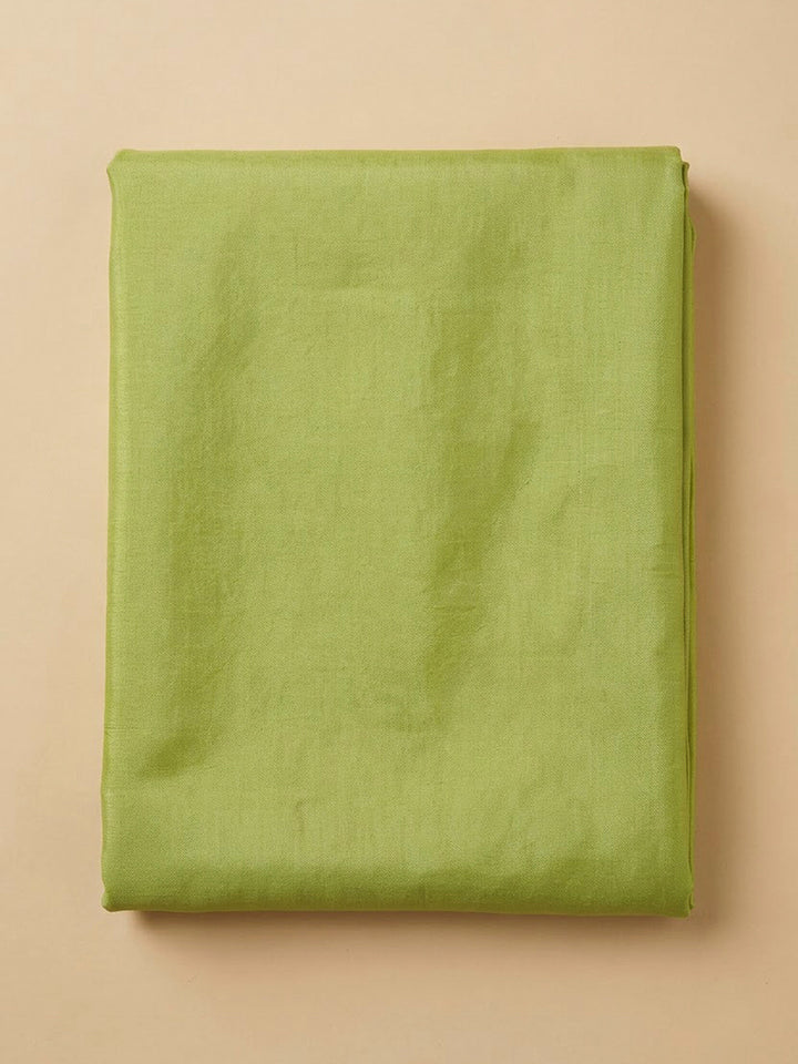Pista Green Chanderi Embroidered Unstitched Dress Material
