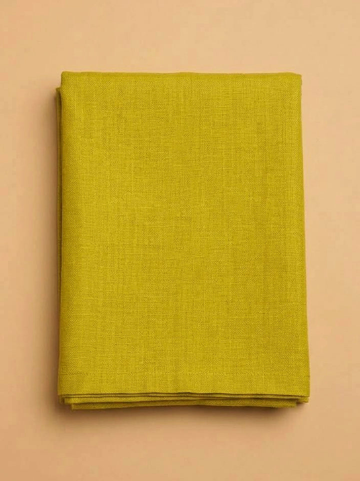 Yellow Chanderi Embroidered Unstitched Dress Material