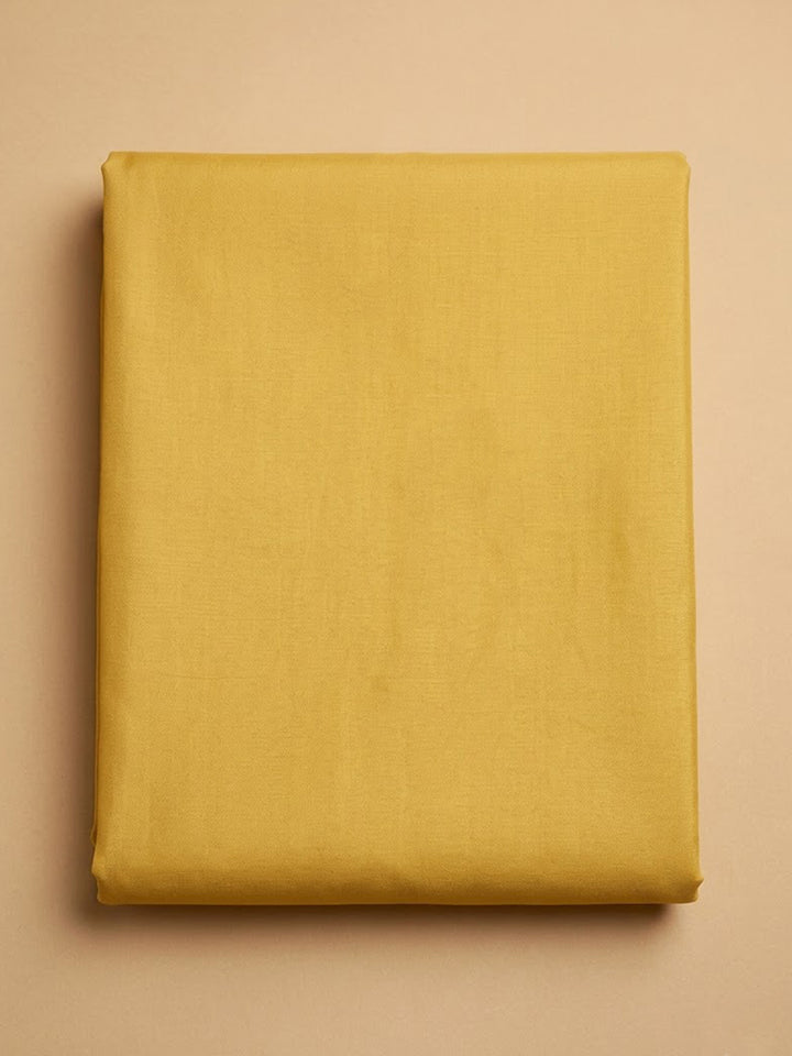Yellow Chanderi Embroidered Unstitched Dress Material