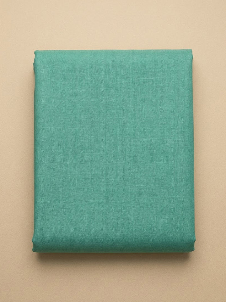Sea Green Chanderi Embroidered Unstitched Dress Material