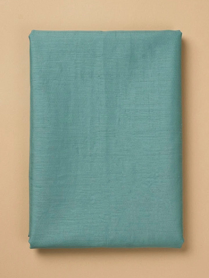Rama Green Chanderi Embroidered Unstitched Dress Material
