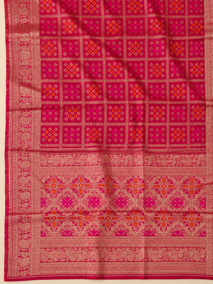 Mustard Chanderi Embroidered Unstitched Dress Material